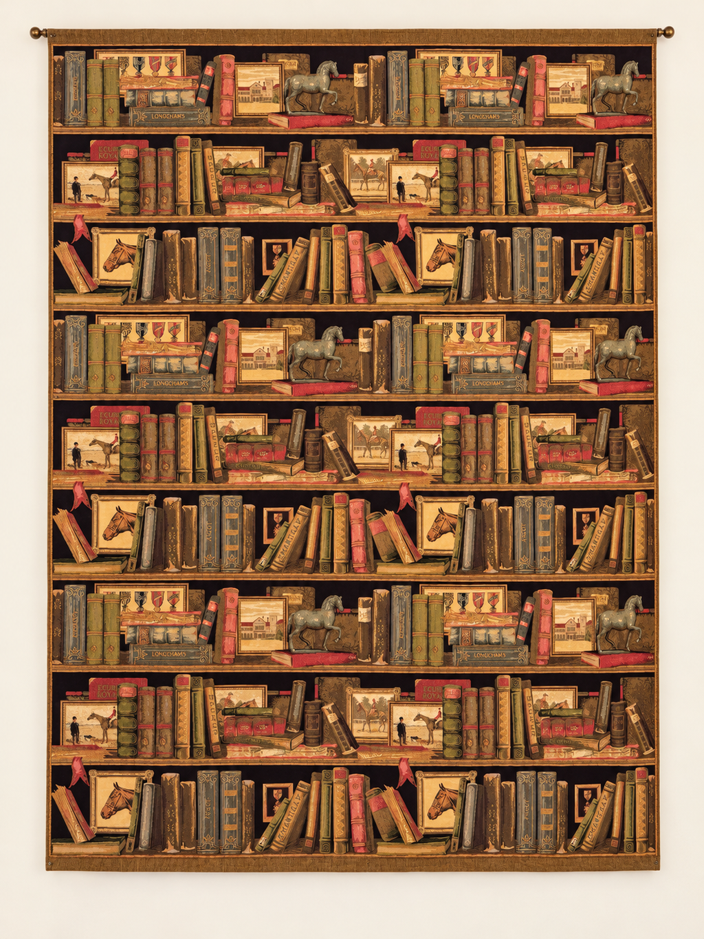 Equestrian Library Wall Tapestry