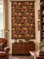 Equestrian Library Wall Tapestry