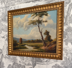 1943 French Painting in Gilt Frame