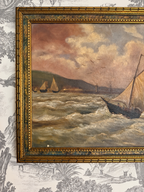 Late 19th Century Maritime Oil on Canvas