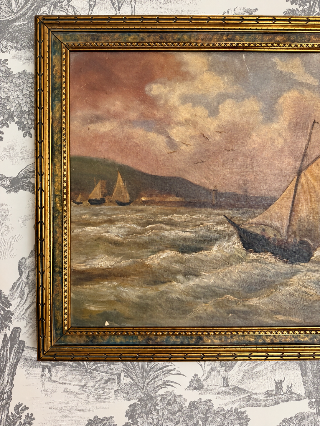 Late 19th Century Maritime Oil on Canvas