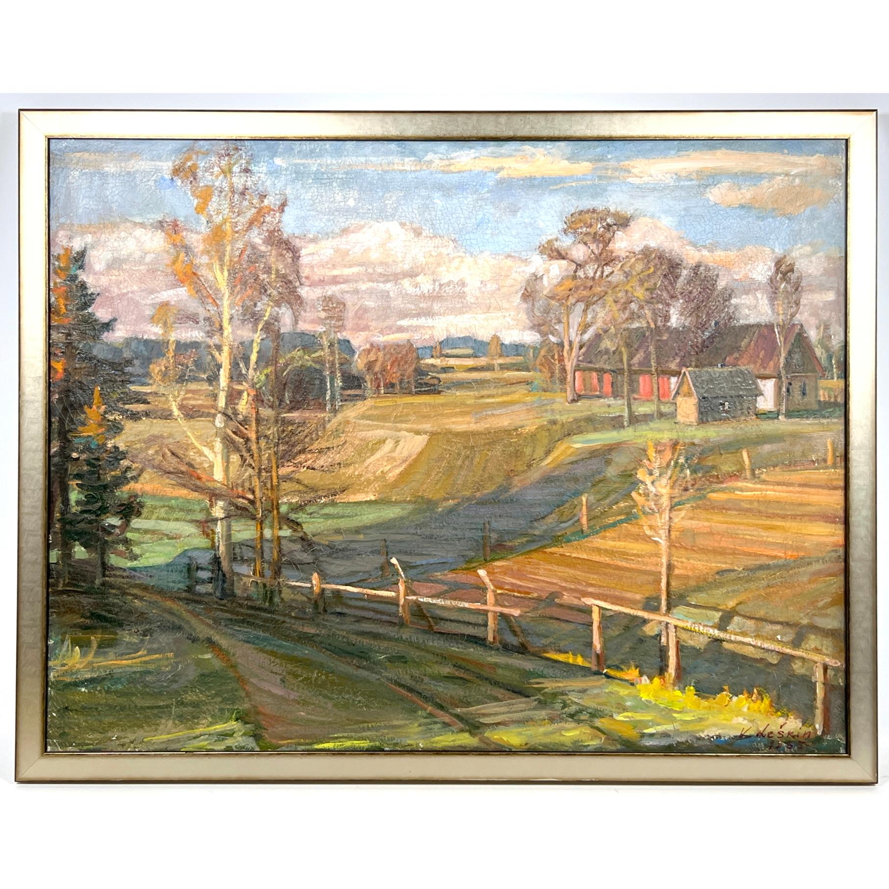 Countryside Scene, Oil on Canvas