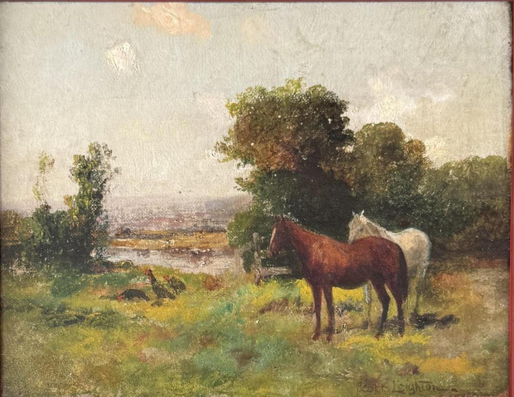 NW Leighton Horse Landscape Oil on Canvas