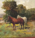 NW Leighton Horse Landscape Oil on Canvas