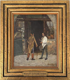 EM Andre Return From the Hunt Oil on Canvas