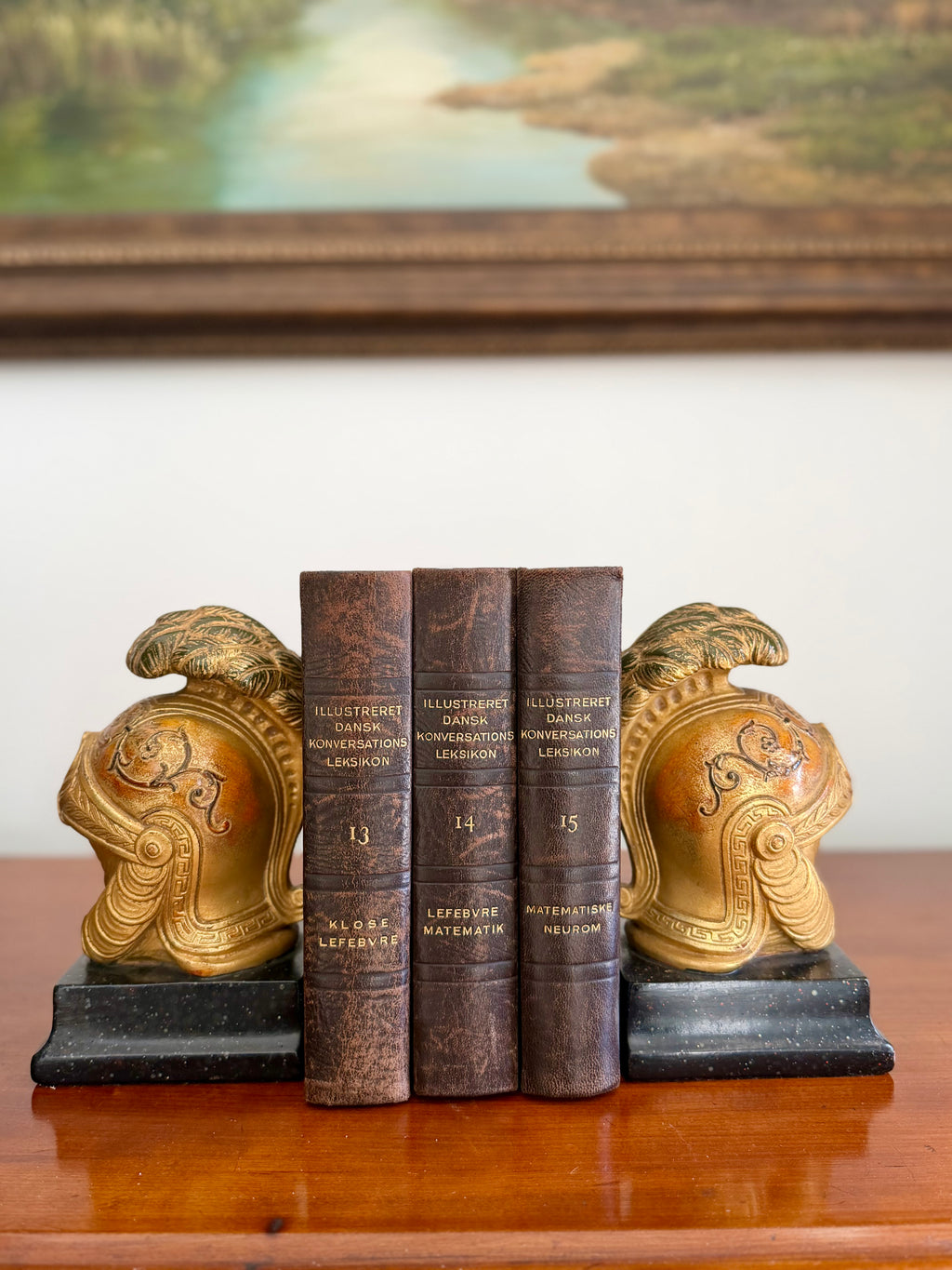 Pair of Borghese Helmet Bookends