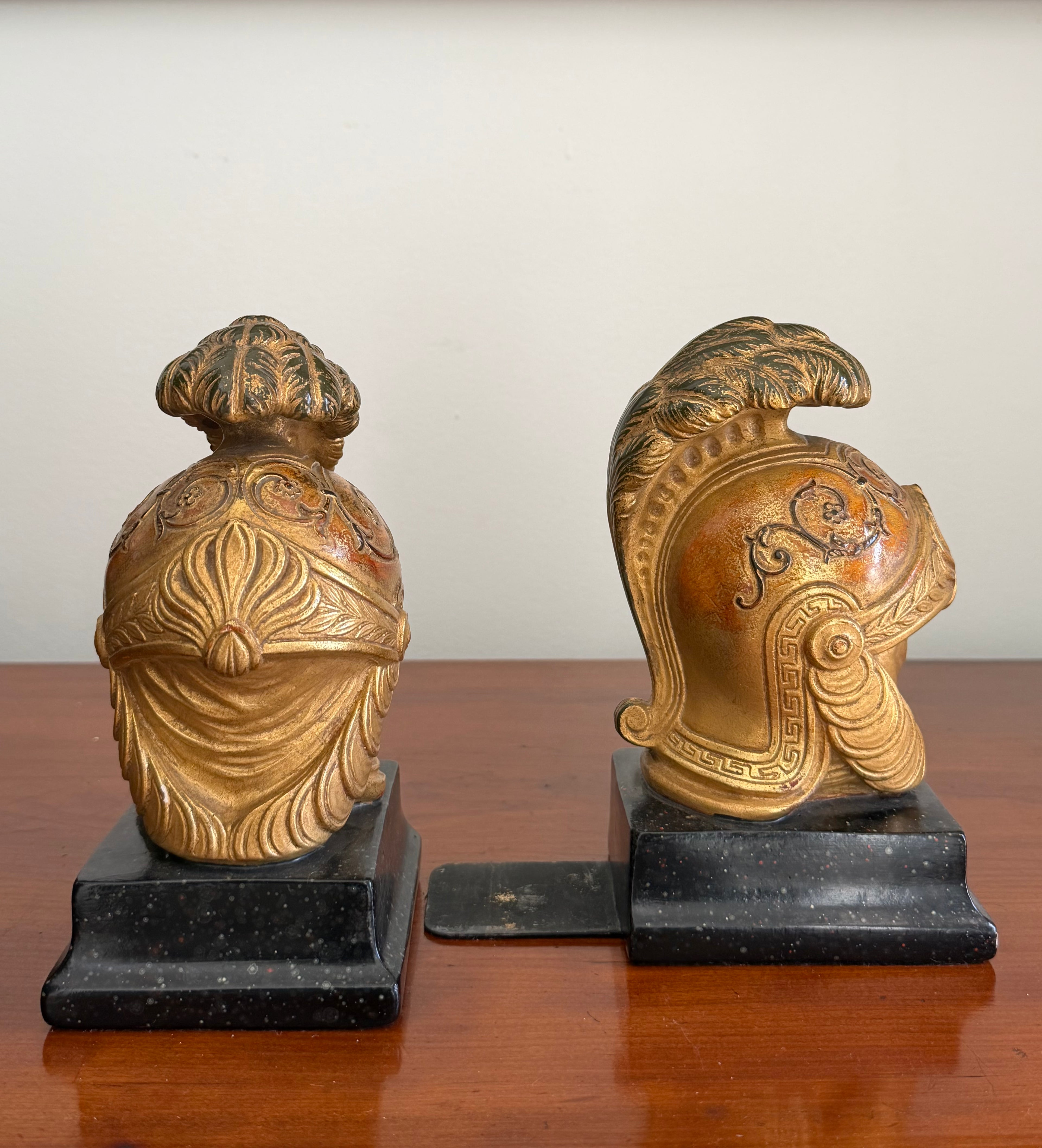 Pair of Borghese Helmet Bookends