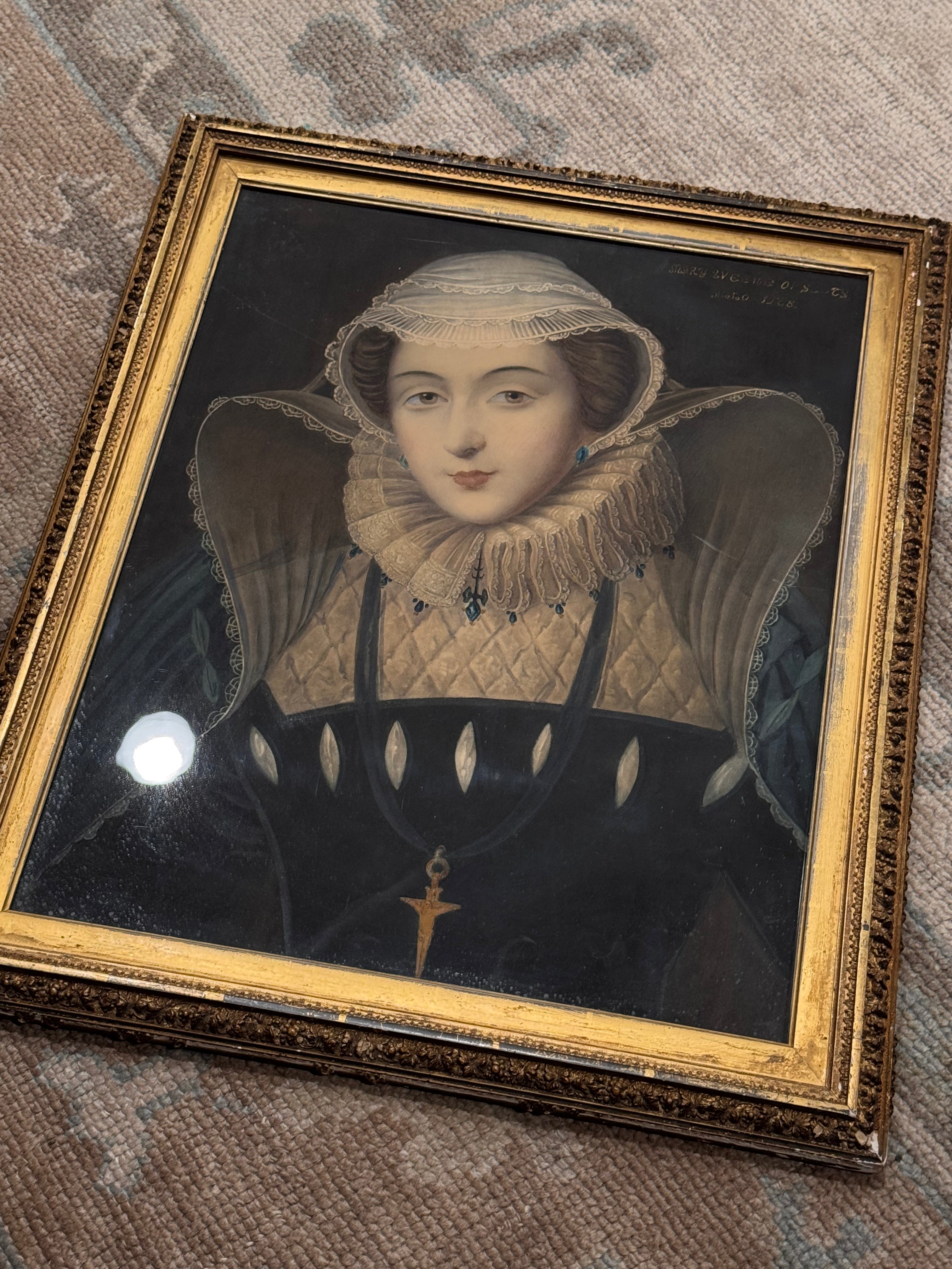 Mary Queen of Scots Gouache