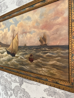 Late 19th Century Maritime Oil on Canvas