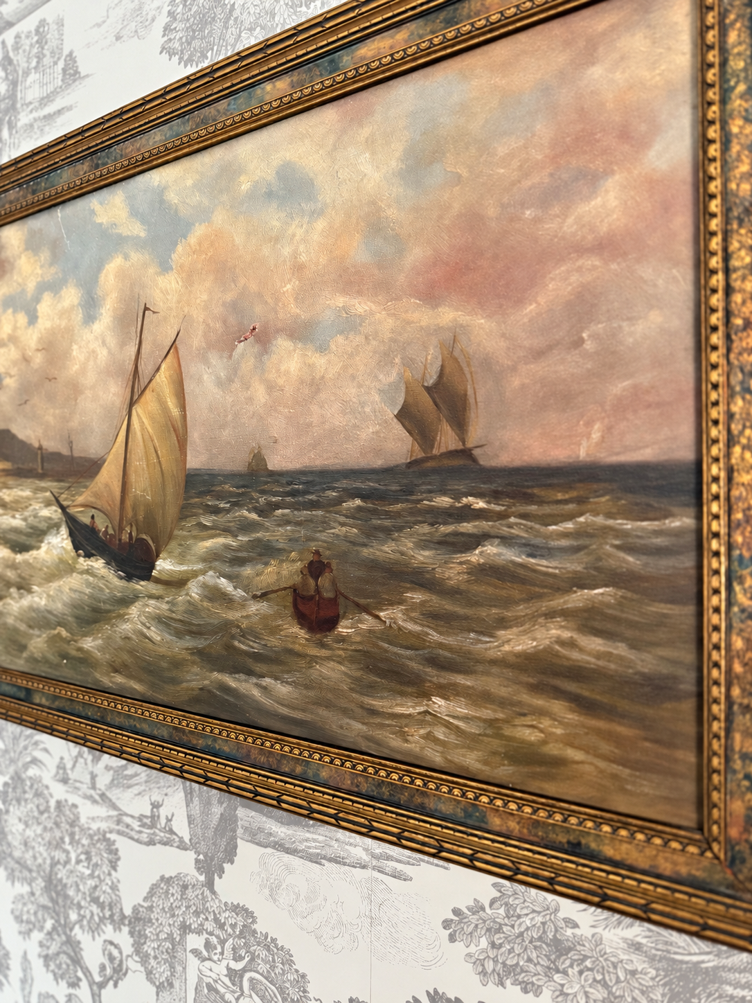 Late 19th Century Maritime Oil on Canvas