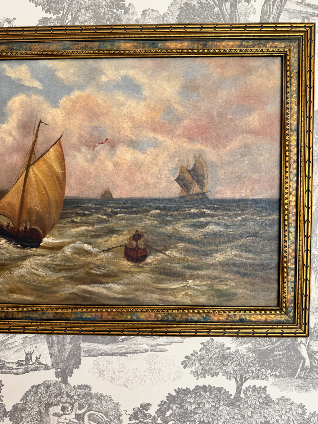 Late 19th Century Maritime Oil on Canvas