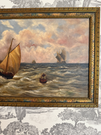 Late 19th Century Maritime Oil on Canvas
