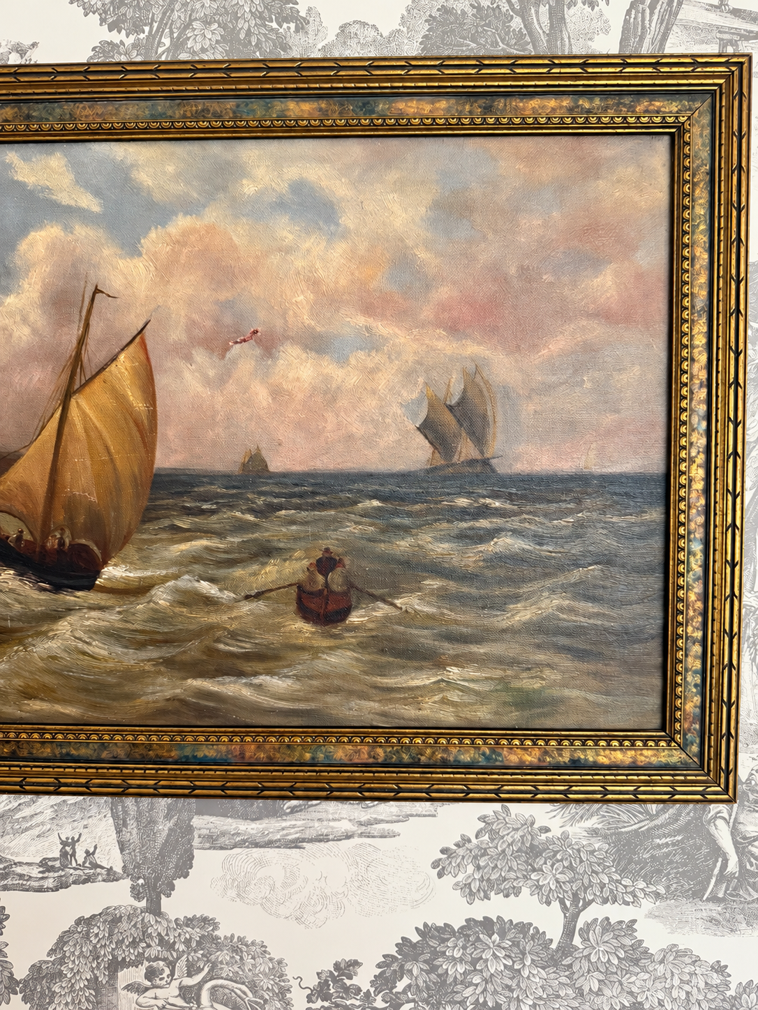 Late 19th Century Maritime Oil on Canvas