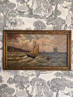 Late 19th Century Maritime Oil on Canvas