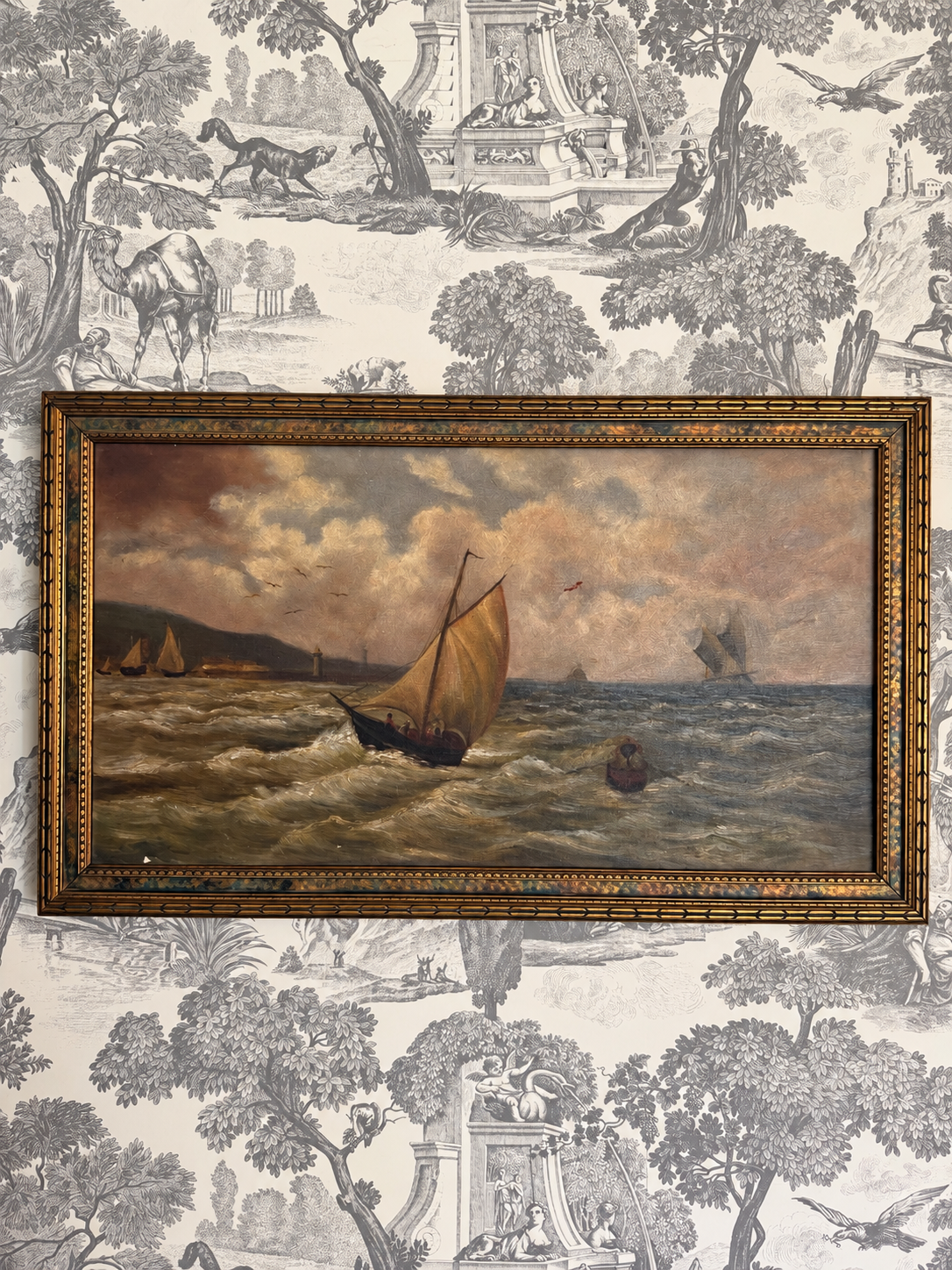 Late 19th Century Maritime Oil on Canvas